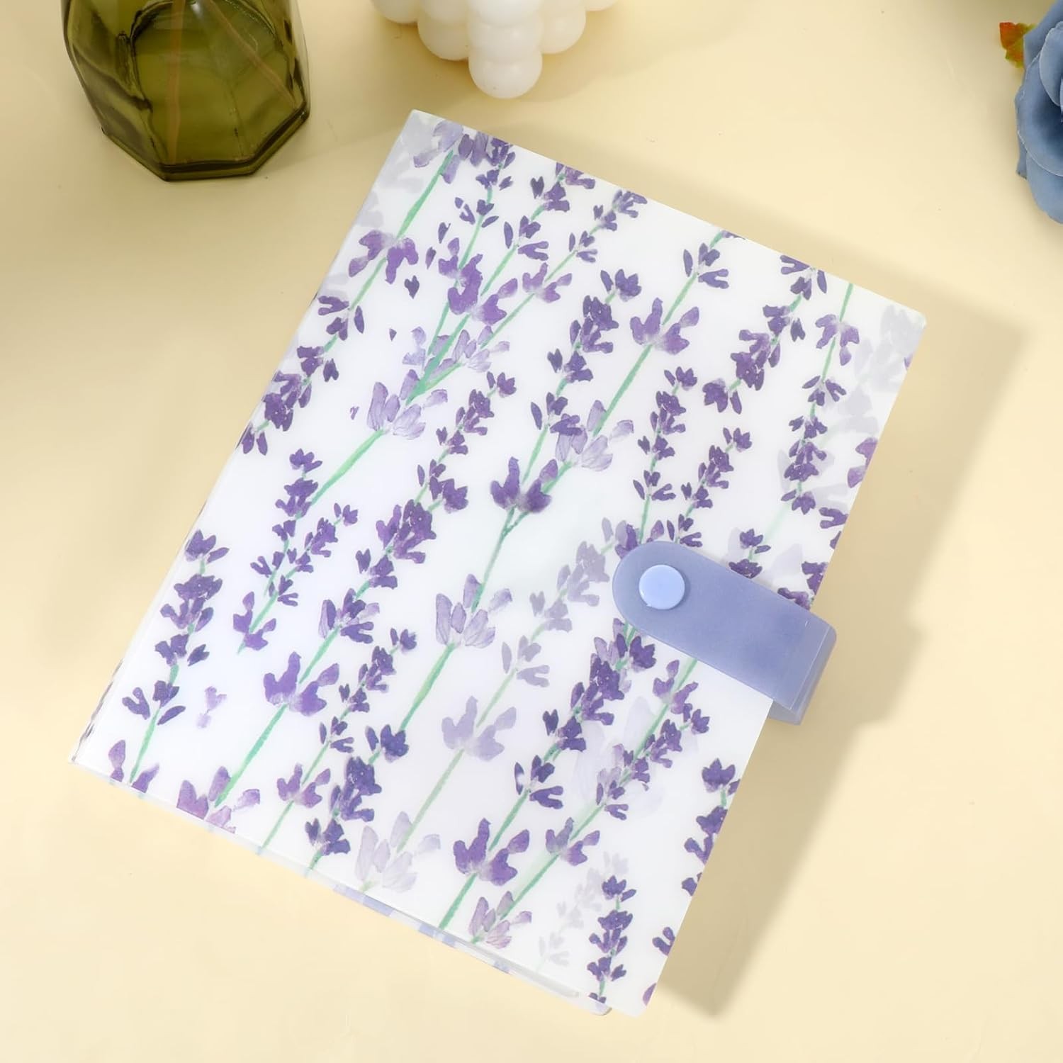 144 Slots Wisteria Flower Nail Art Artistic Stickers Storage Book Transparent
