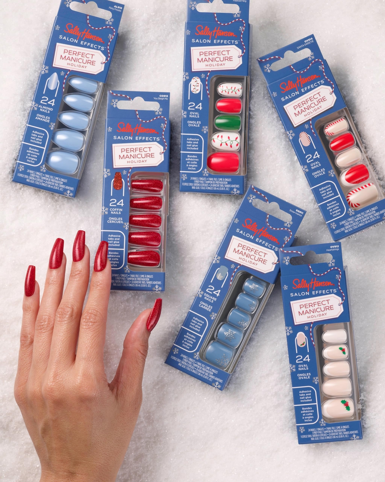 Sally Hansen Salon Effects® Perfect Manicure, Flirty Frostie, Press On Nails