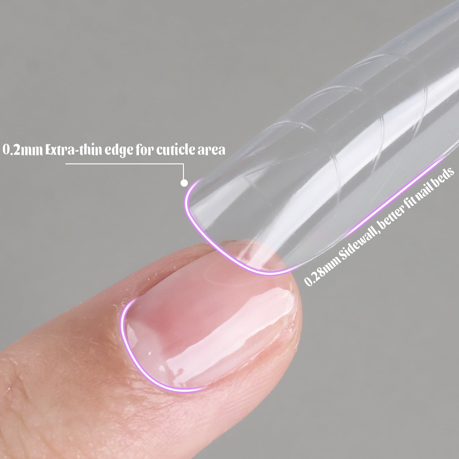 Almond Sandwich Dual Nail Forms for Builder Gel 180PCS Top Bottom