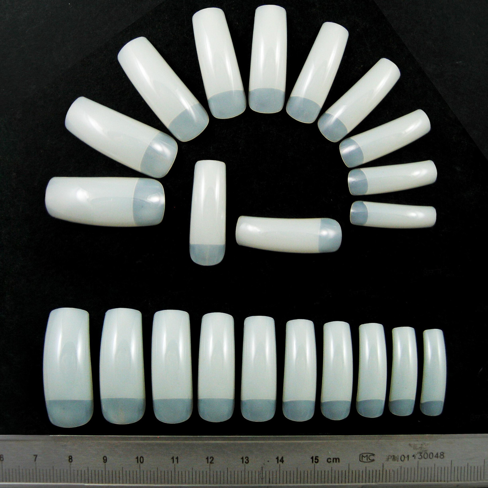 COCKTAIL CURVE Acrylic False Nail Tips 100pcs Original French Artifical Curved