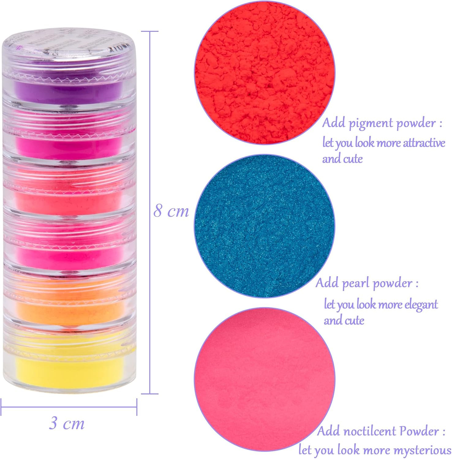 36 colores de pigmento para uñas en gel acrílico, pigmentos para arte colorido