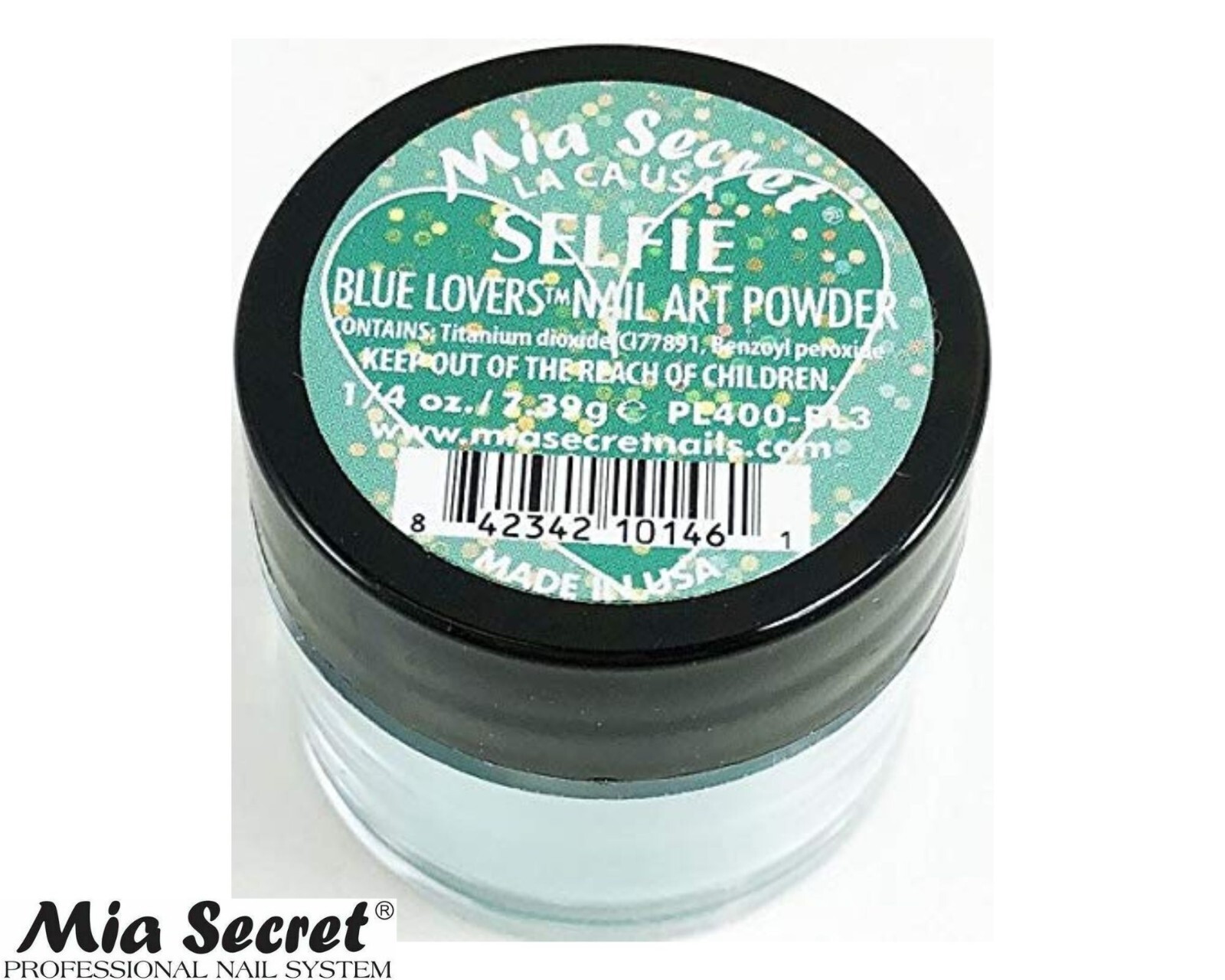 MIA SECRET Nail Art Powder 1/4oz-Selfie (BLUE LOVERS COLLECTION)