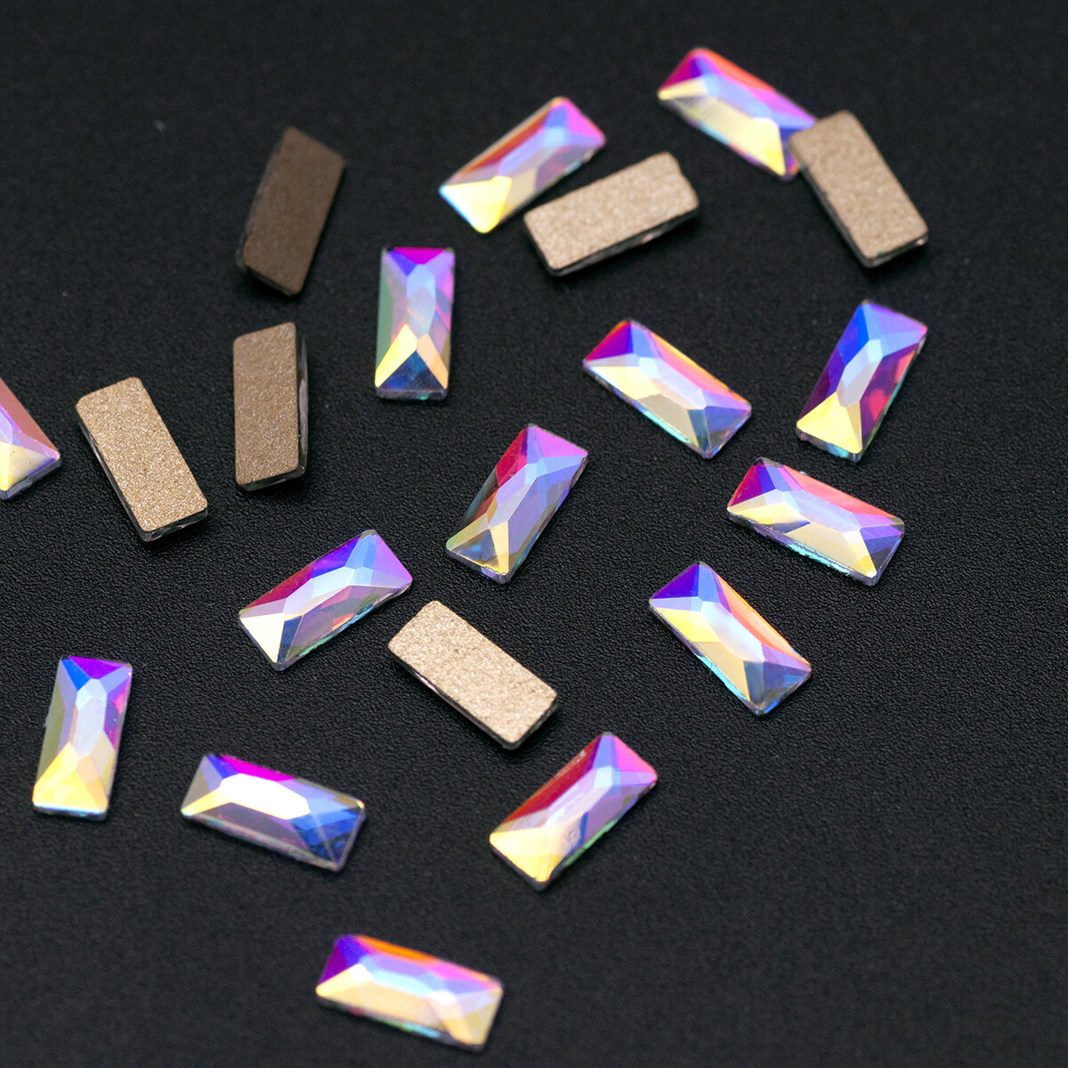 3x7mm Strass Nail Art Rhinestones Mini Triangles Colorful Stones Non hotfix DIY