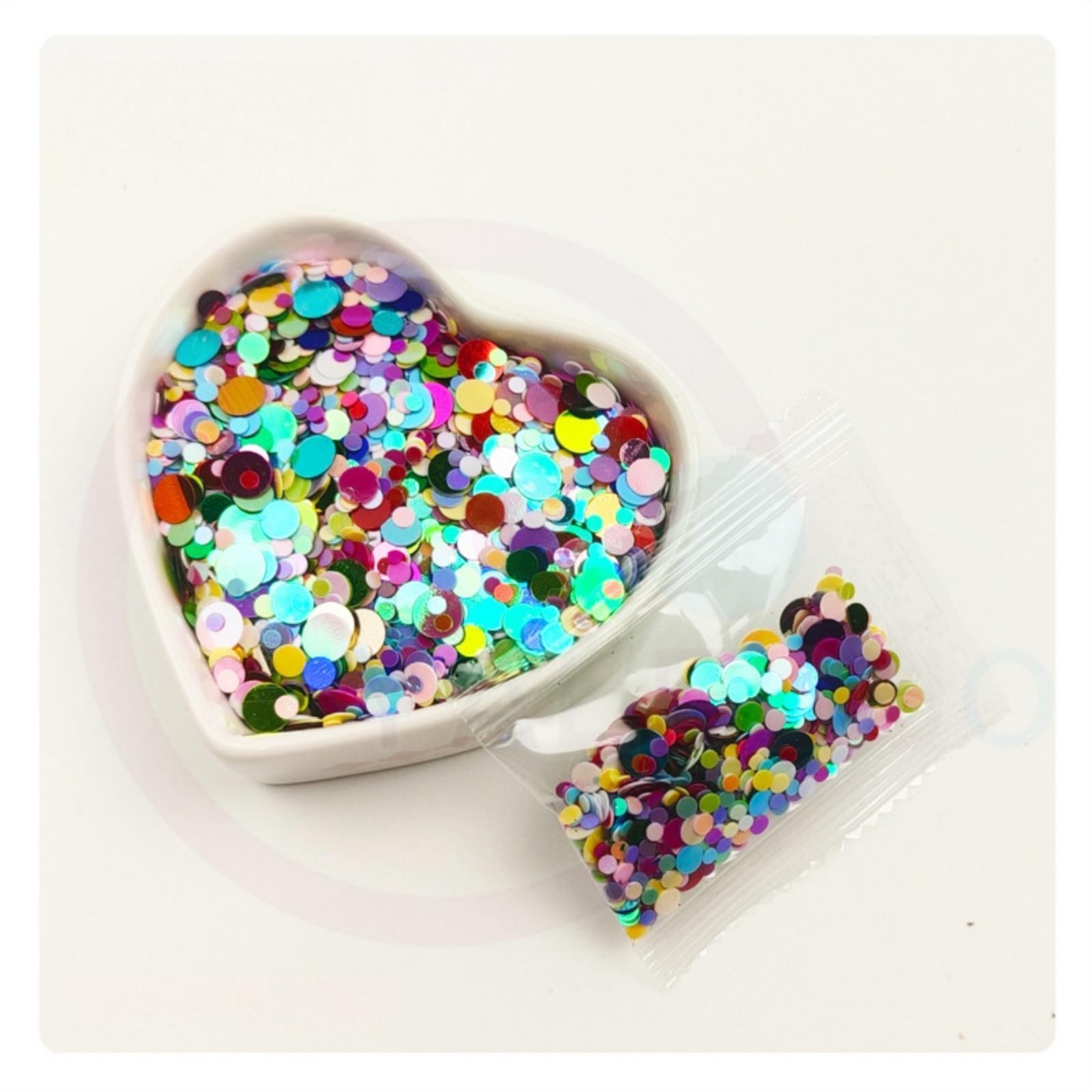 50 Gram Mixed Color Assorted Size 2-6mm Sequins Loose Tiny Nail Art Tips Craft