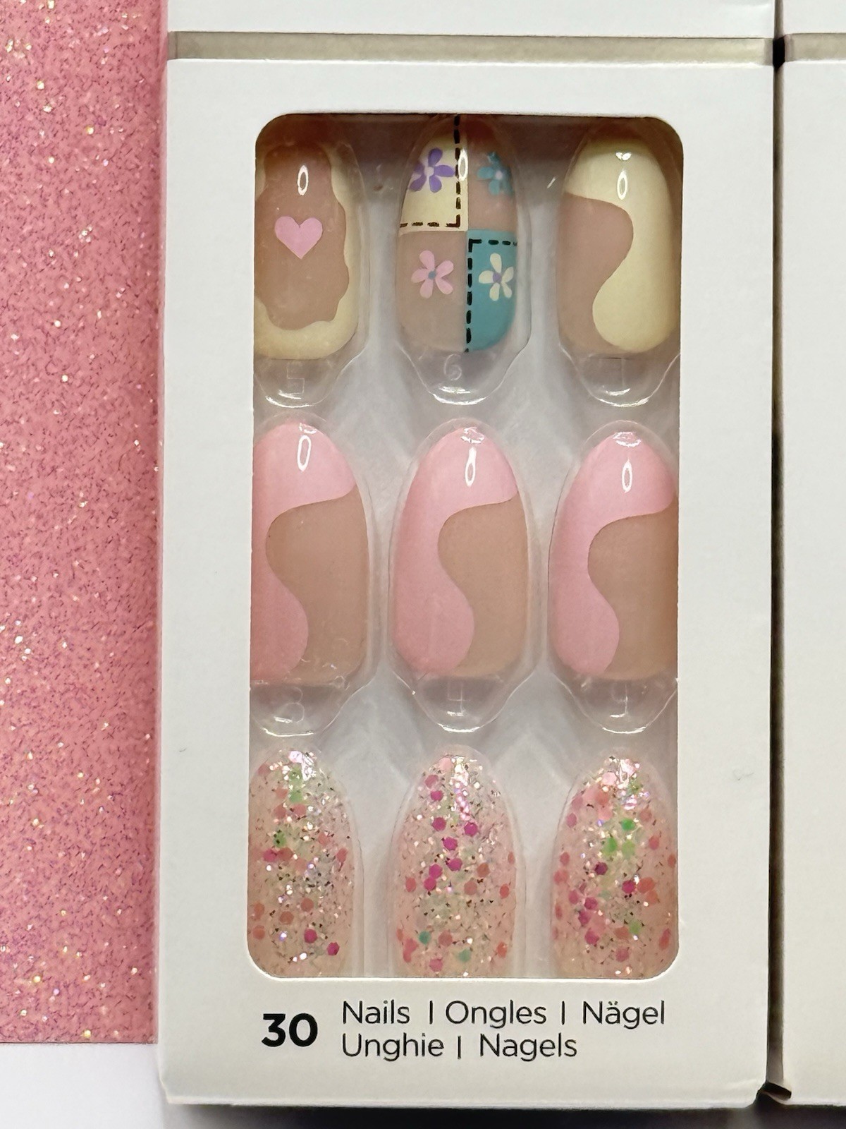 Kiss imPRESS No Glue Press-On Nails Manicure Medium Spring (Lot Of 3)