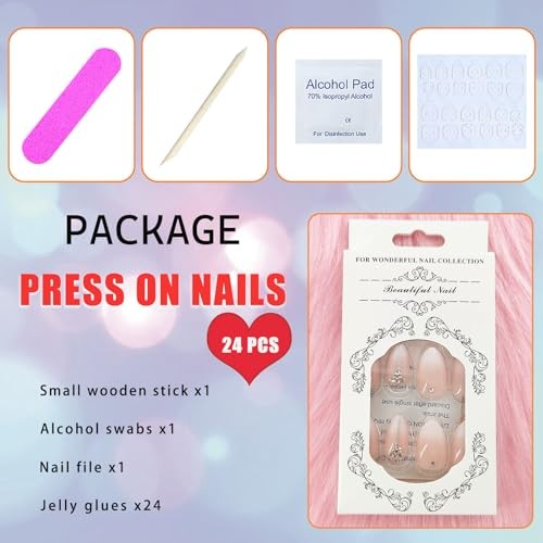 Short Almond Nails – Light Pink&White Gradient Light Pink & White Gradient