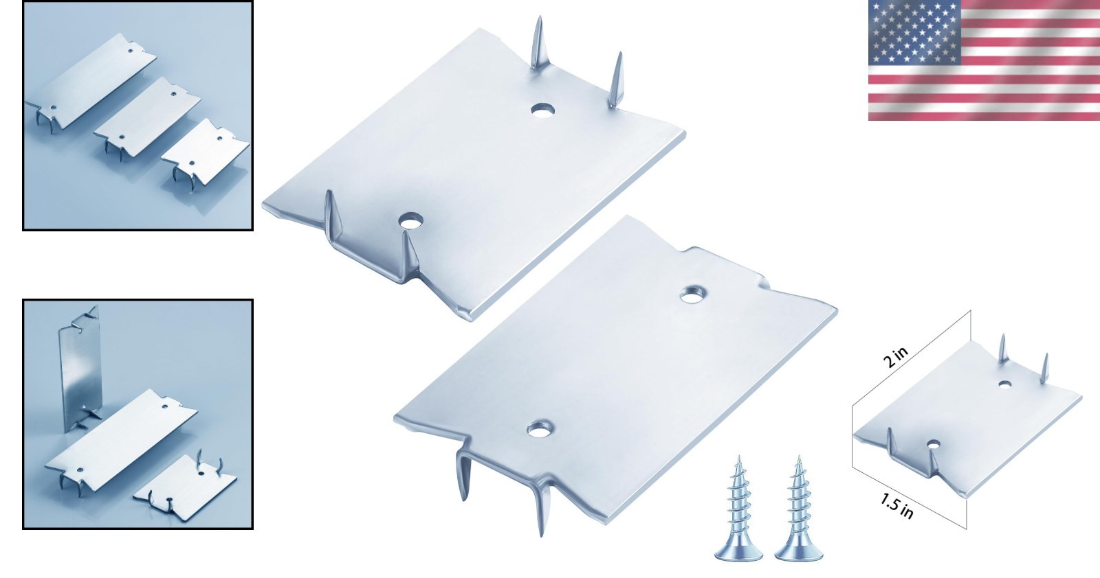Galvanized Steel Nail Plates – 30 Pcs 1.5×2 Inch for Ultimate Wiring Protection