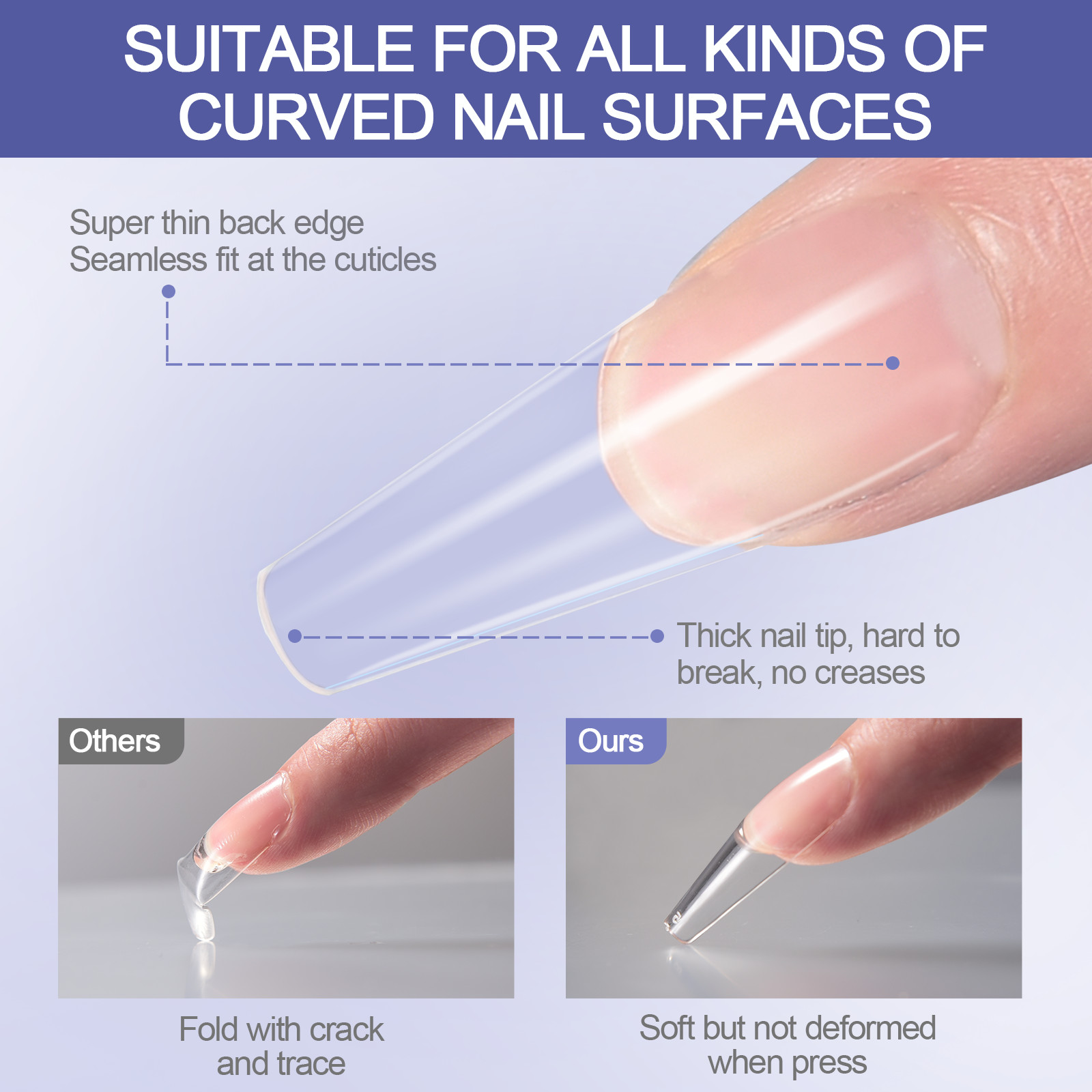 Gel X Nail Tips – Soft Gel Extensions for DIY Salon Nails | coffin