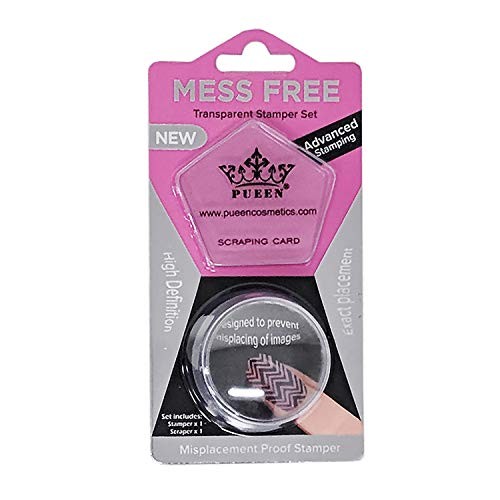 35mm HD Chunky Transparent Soft Stamper and Scraper Set – Nail Art – Stamping