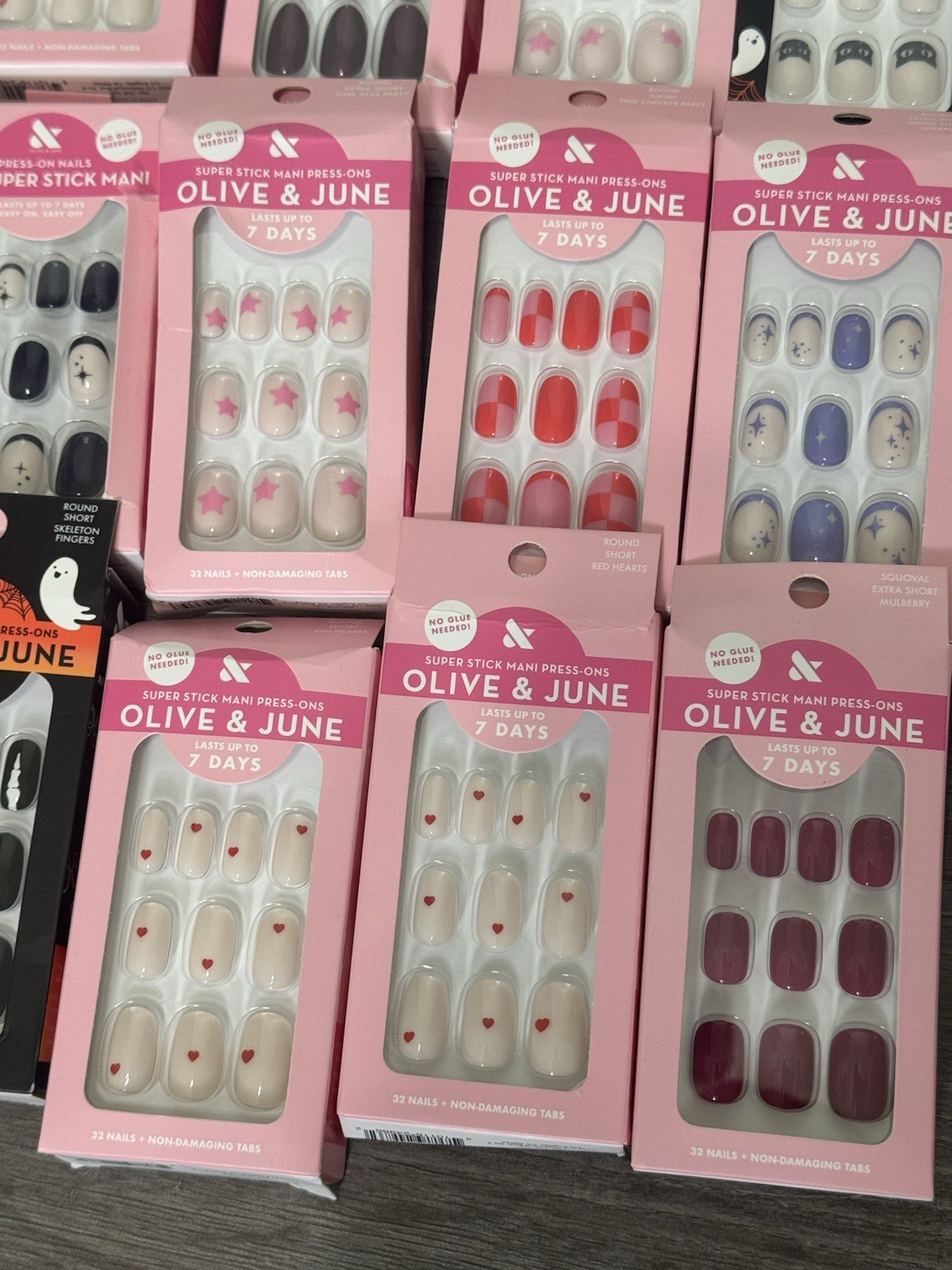Olive & June Large 49 Piece Lot Press On Nails and Nail Care New $350+ Value