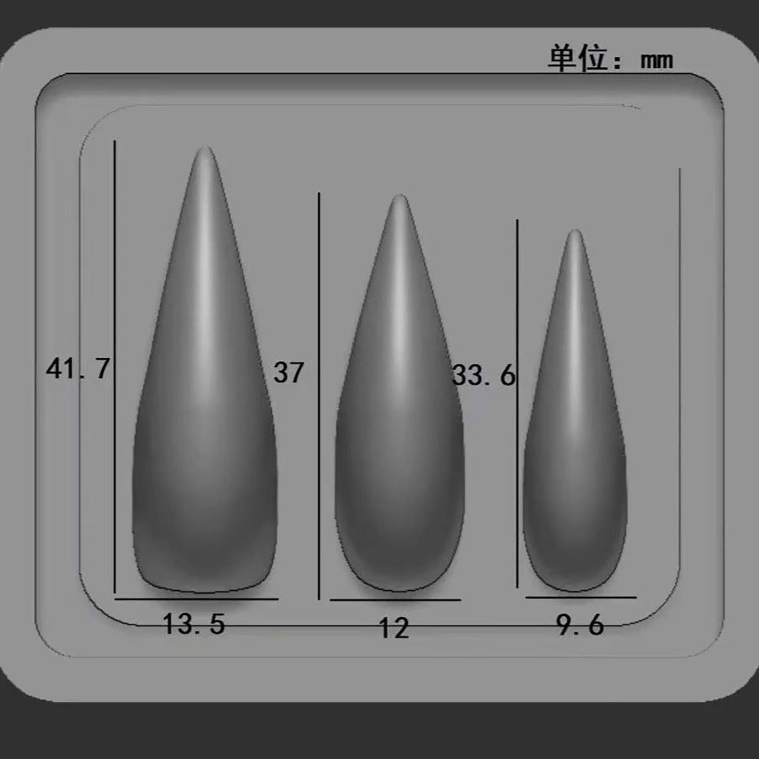 Halloween 3D Nail Molds Silicone Handmade Acrylic Nail Tips Templates, 3 Size…