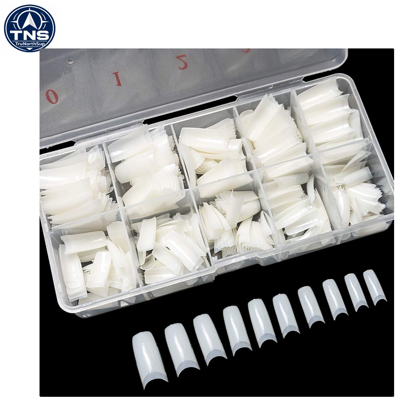 500PCS Soft Gel False Nail Tips Half Cover Acrylic French Style Natural