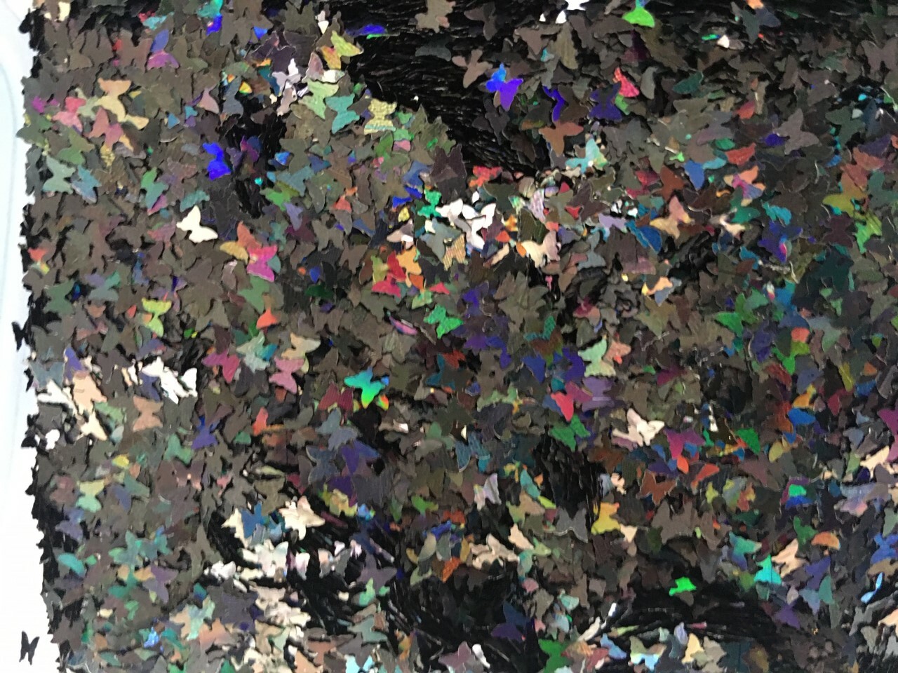 Solvent Resistant BUTTERFLY shape(BLACK METAL)Glitter-Nail Art Face Crafts 1TBsp
