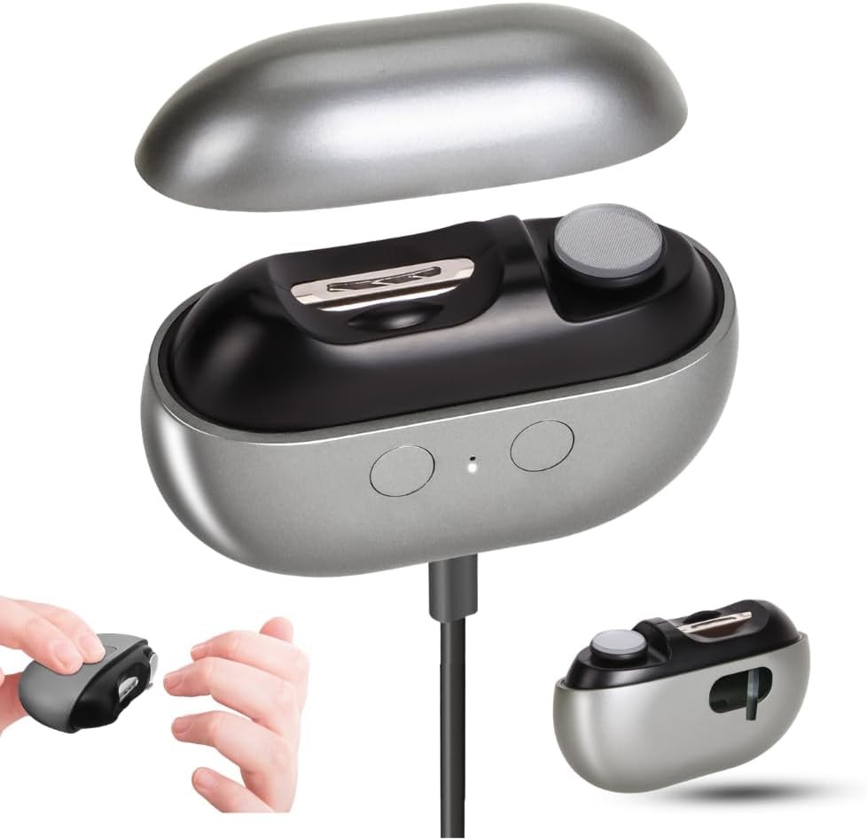 Electric Nail Clipper for Seniors, Electric Nail File with Light and