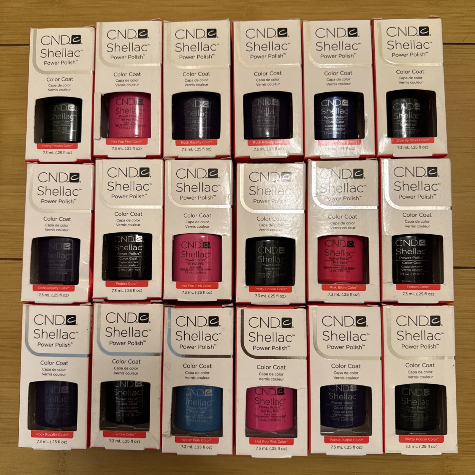 18 Bottles Lot New CND SHELLAC Power Polish UV Gel Nail Color Coat $400 Variety