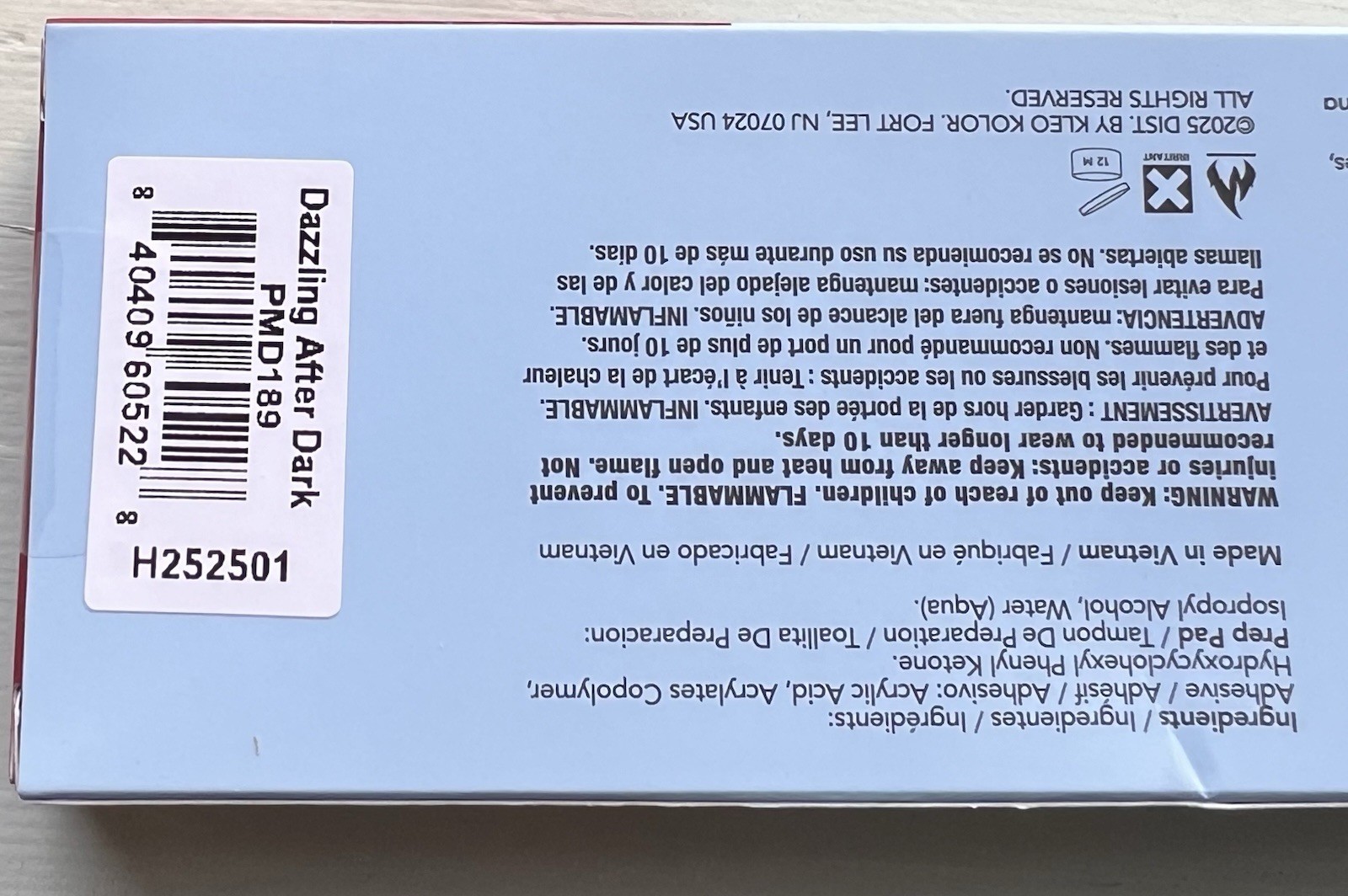New Kleo Kolor Press-On Gel Nails 30-Pack~Dazzling After Dark Long Round Shape