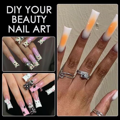 Duck Nails Tips 220Pcs XXL Duck Feet Style Nail XXL Duck Nails Half Cover, Box