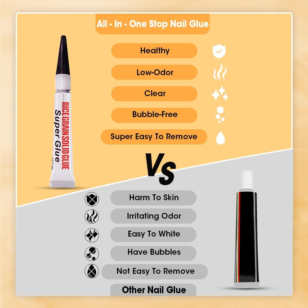 Nail Glue 12ML for Press On Nails – Quick Dry, Long Lasting, Non-Toxic