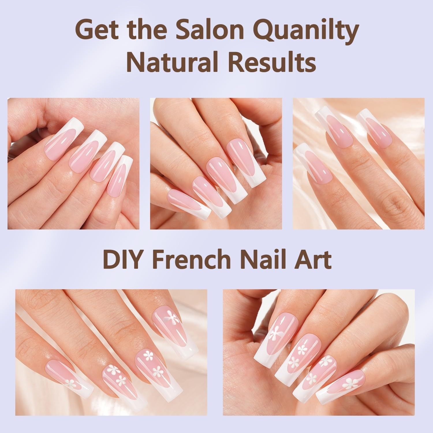 Long-Lasting 150Pcs Deep French Gel Nail Tips | Effortless Nail Art in 15 Sizes