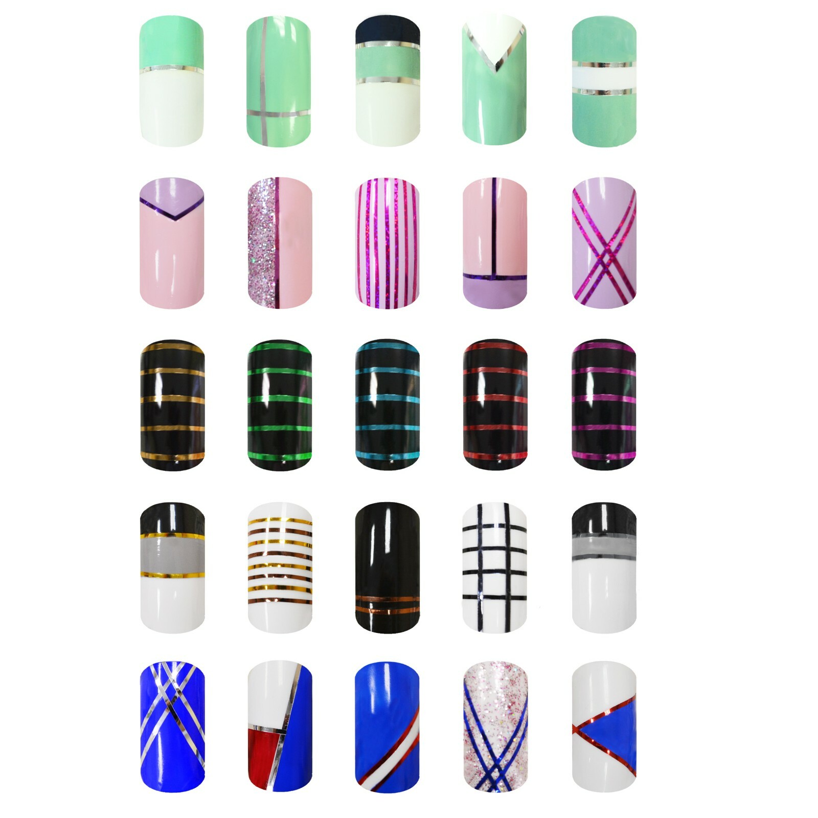 30 Colors Rolls Striping Tapes Line Adhesive Sticker Nail Art Tips Decoration
