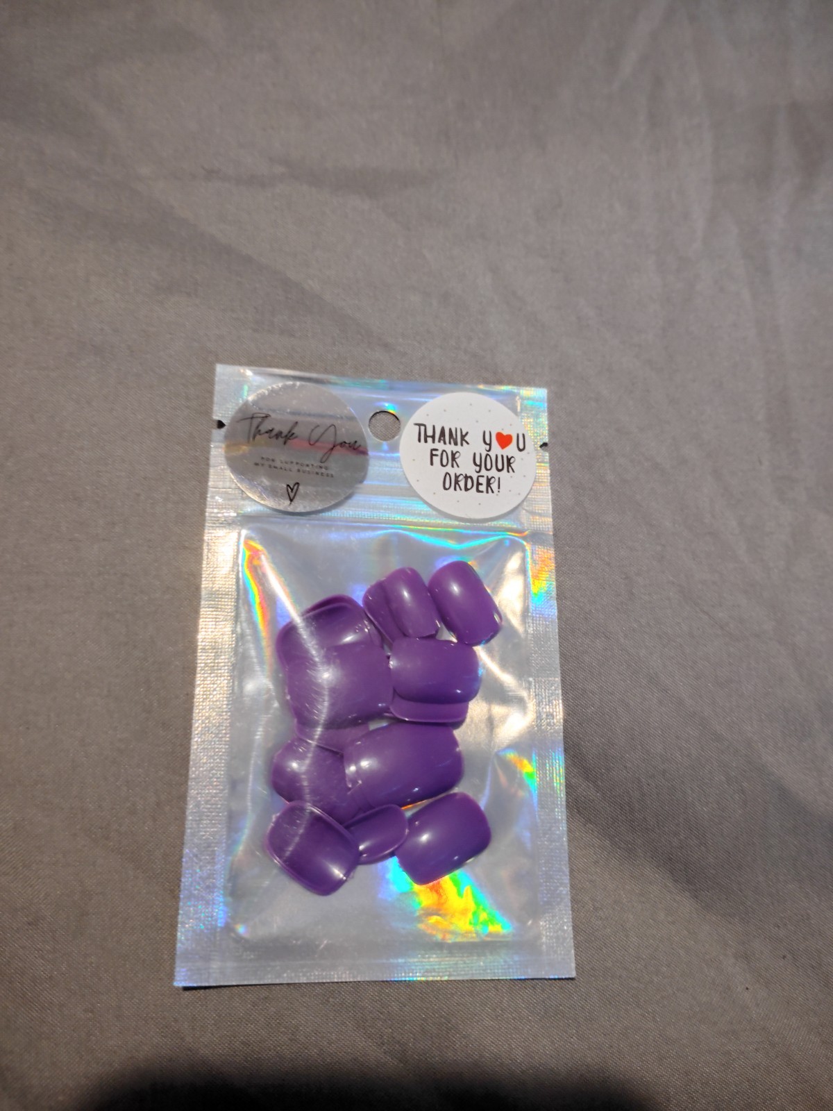 Thank You Assorted Artificial Nail Tips With Box – Pink, Blue, Black, Purple