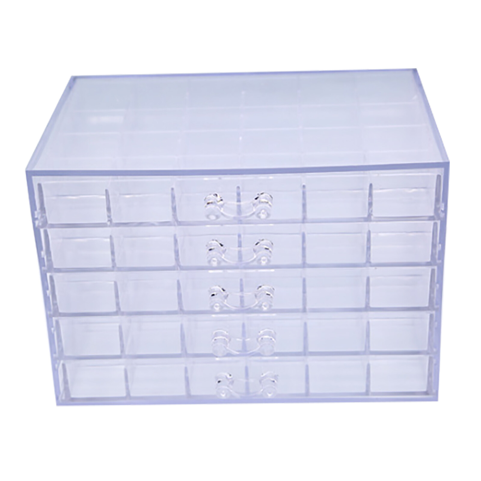 120 Grids Nail Art Storage Case 5-layer Drawer Acrylic Clear Organizer Box NEW