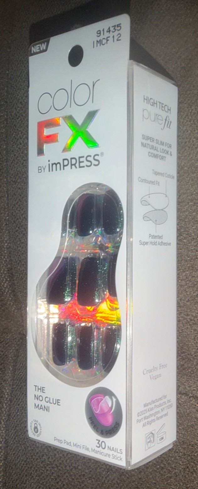 KISS imPRESS💅Color FX Short Squoval Press-on Nails Green “Better Things” 30Pcs