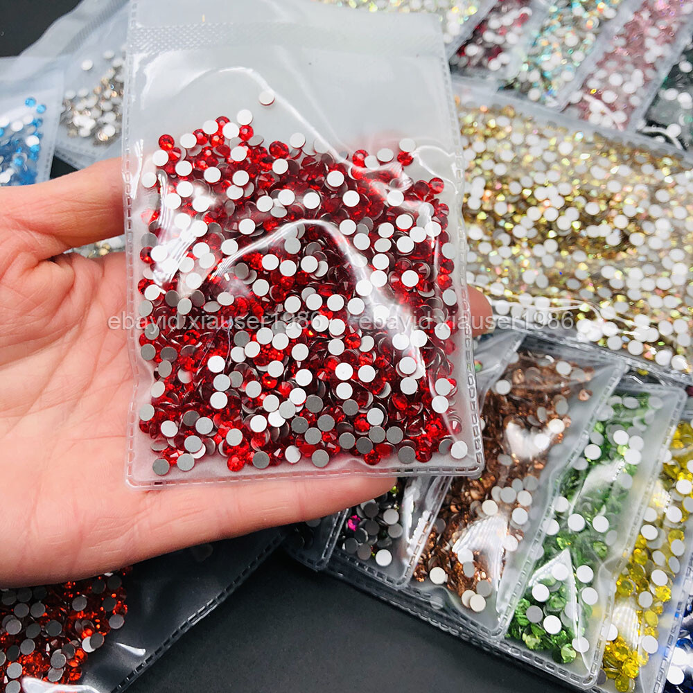 1440pcs SS16(4mm) Crystal Glass Rhinestones Flatback Gems for Nail Art and Craft