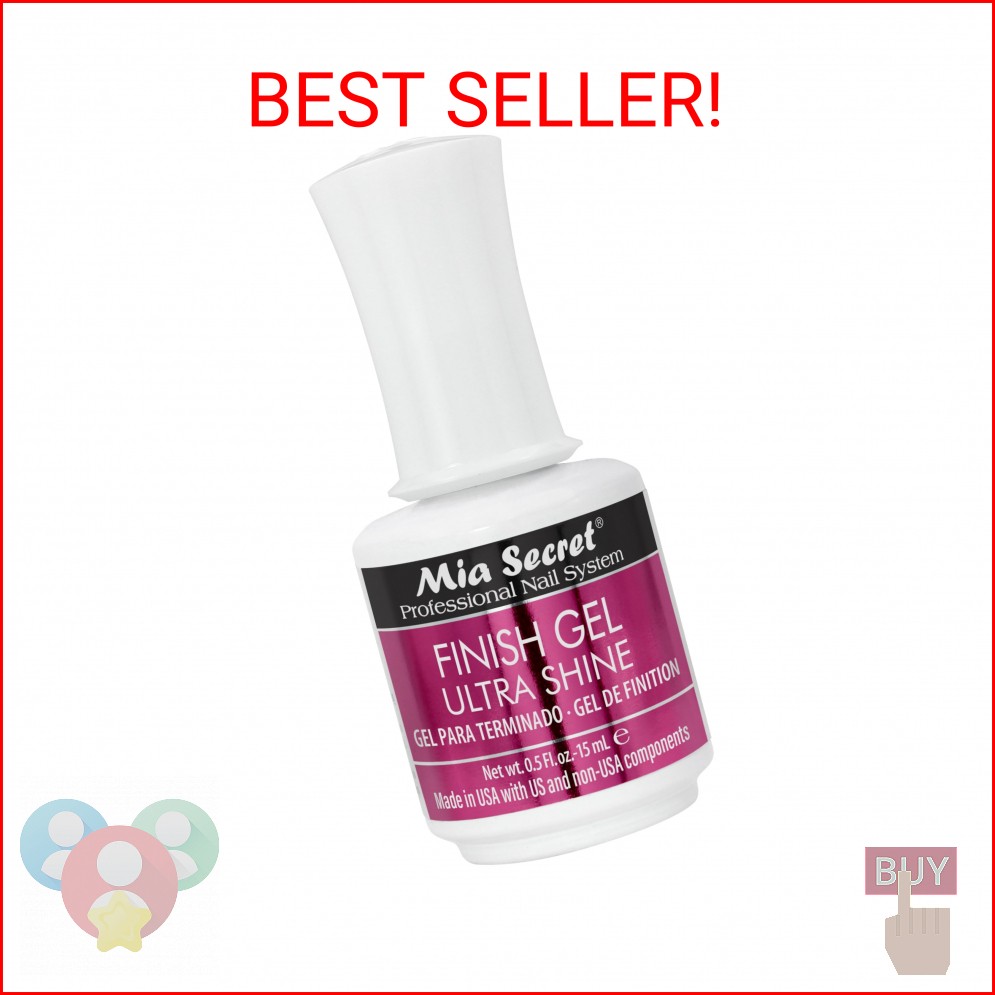 Mia Secret UV Finish gel top coat for gel or acrylic 15 ml – No wipe clear nail
