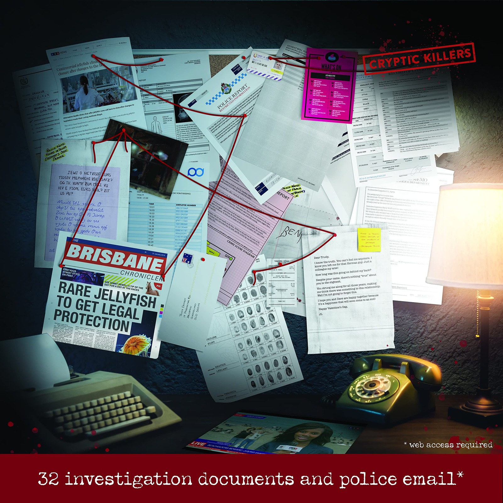 Cryptic Killers Unsolved Murder Mystery Game – Cold Case One Size, Multicolor
