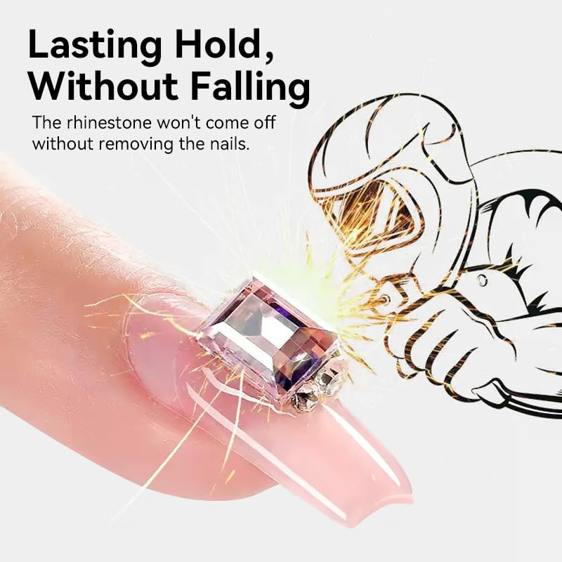 Rhinestone Glue Gel for Nails,30G Super Strong Adhesive Nail Art