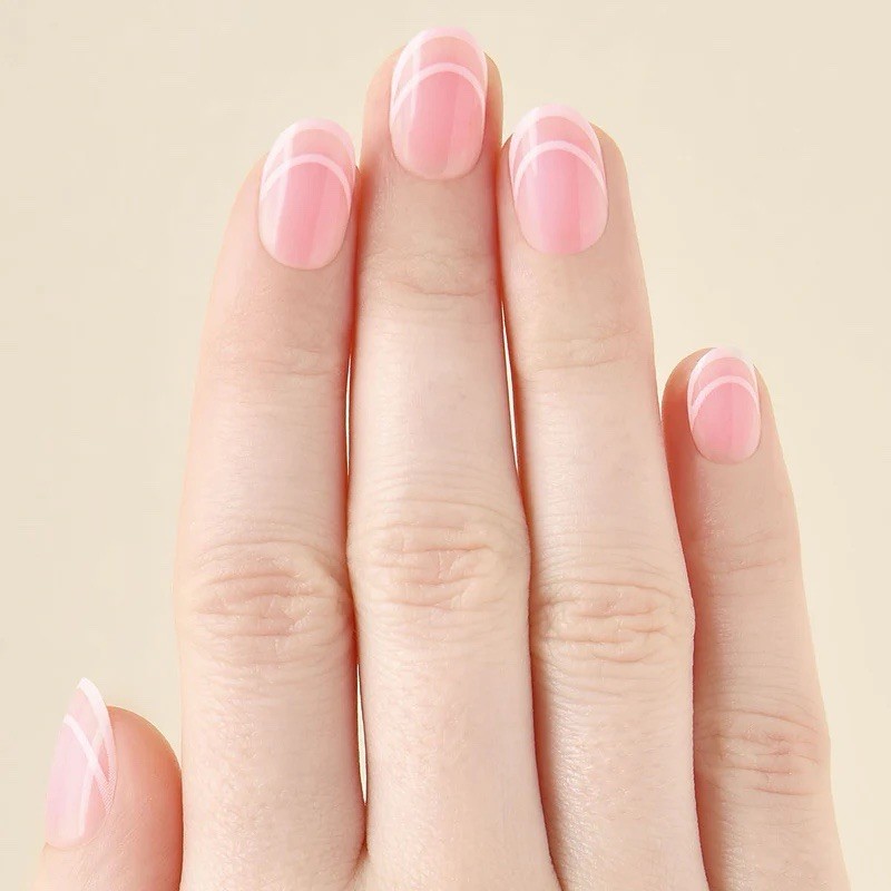 Kleo Kolor 30 Press-On Gel Nails~Deja Deux Gloss Pink French~Short Round