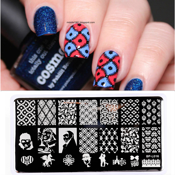 Nail Art Stamping Vintage Demask Theme Love Stencil Template Image Plate BPL016