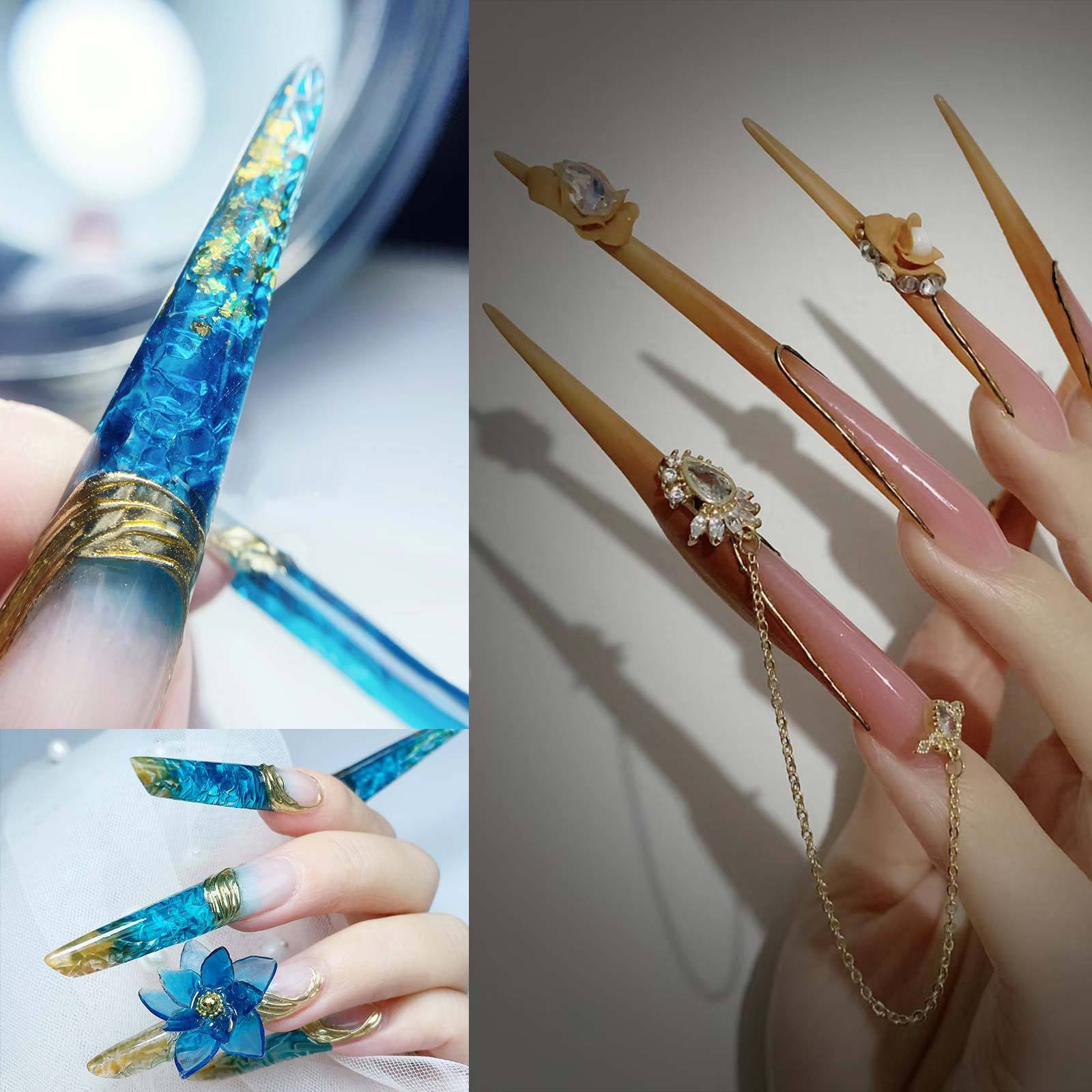 50/100Pcs Nail Forms for Extra Long Acrylic Gel Nails Nail Art Tips Extension