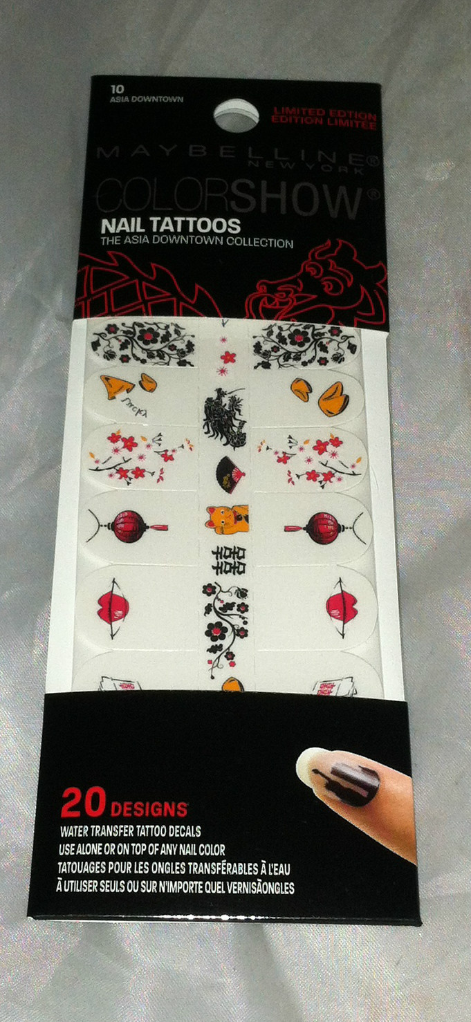 Maybelline Color Show Nail Stickers/Tattoos * 10 ASIA DOWNTOWN * Limited Edition