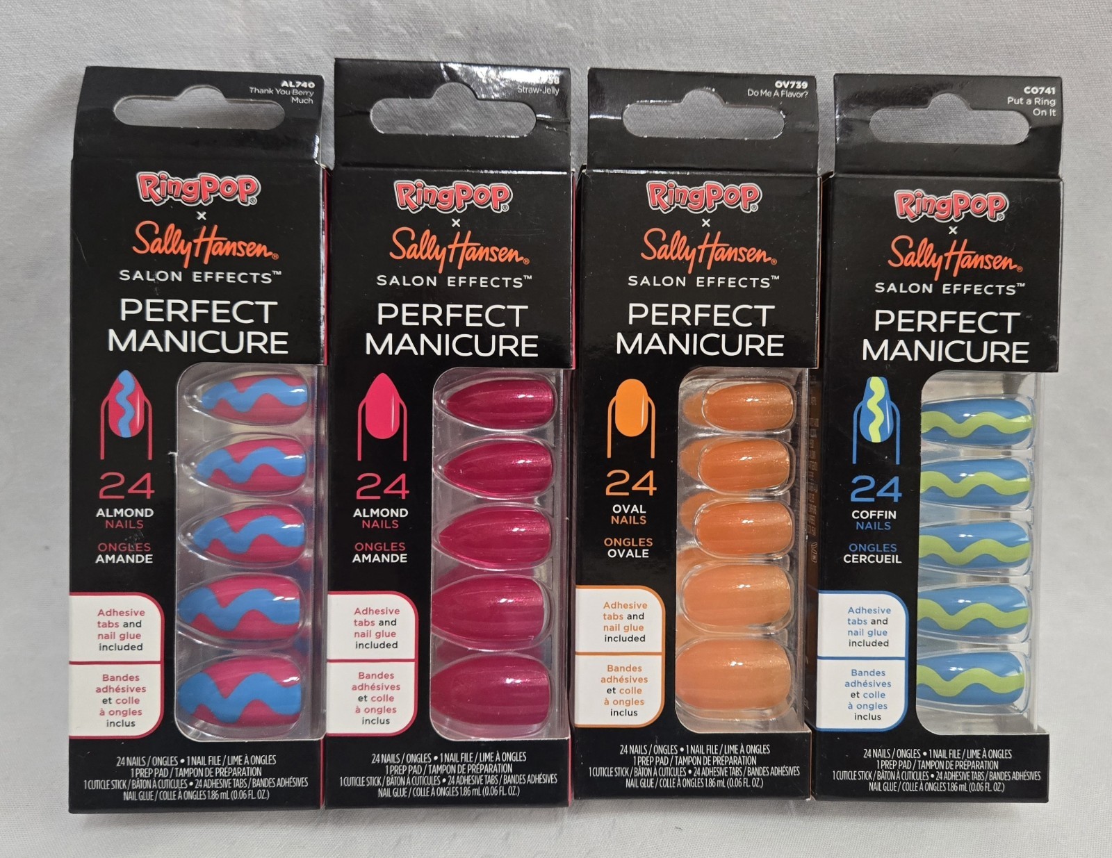 Lot of 4RING POP x Sally Hansen Perfect Manicure Press-On Nails