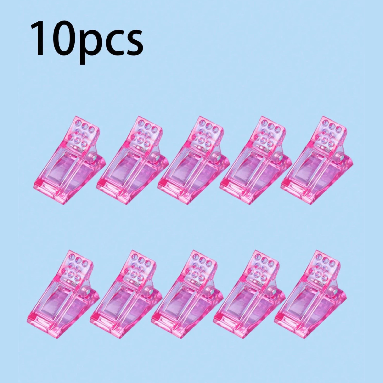 Nail Tip Clamps for Polygel Extension Nail Fixing Quick Building Clip Fingernail
