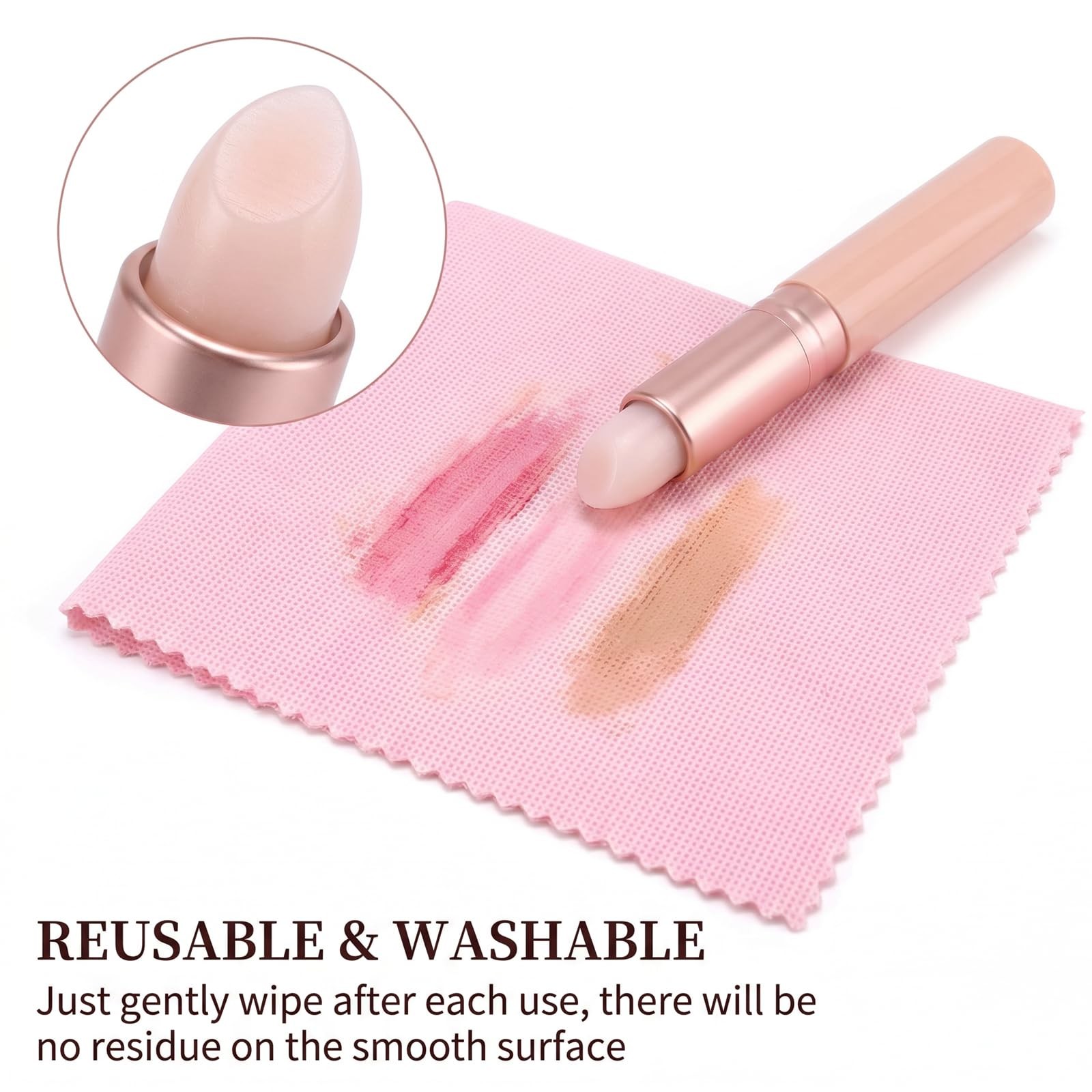 3Pcs Silicone Nail Tools, Pink Ombre Nail Brush Reusable Gel Polish Brushes G…