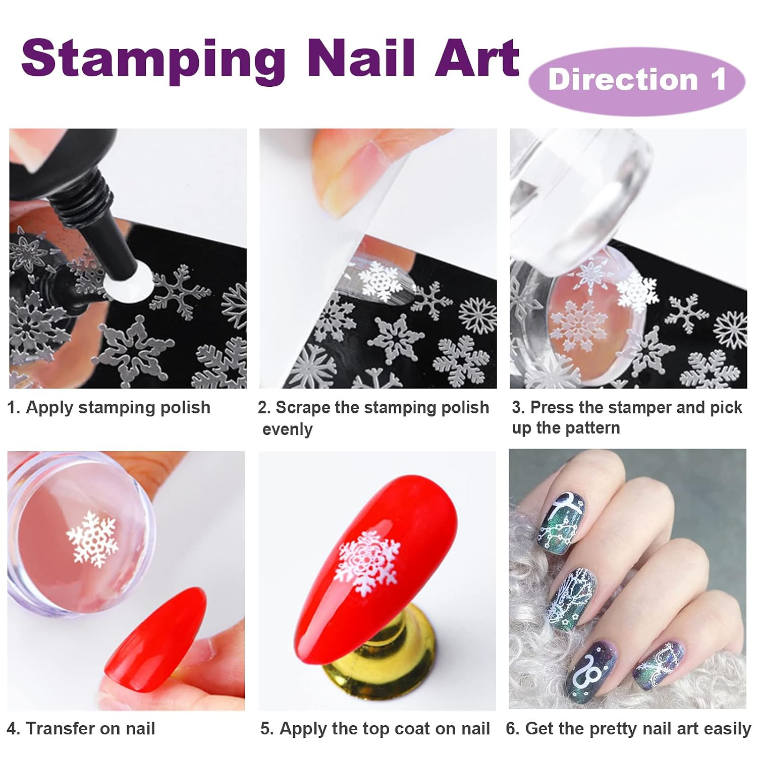 Nail Stamper Nail Art Brushes – French Tip Nail Stamp Clear Nail Art Stamper Jel