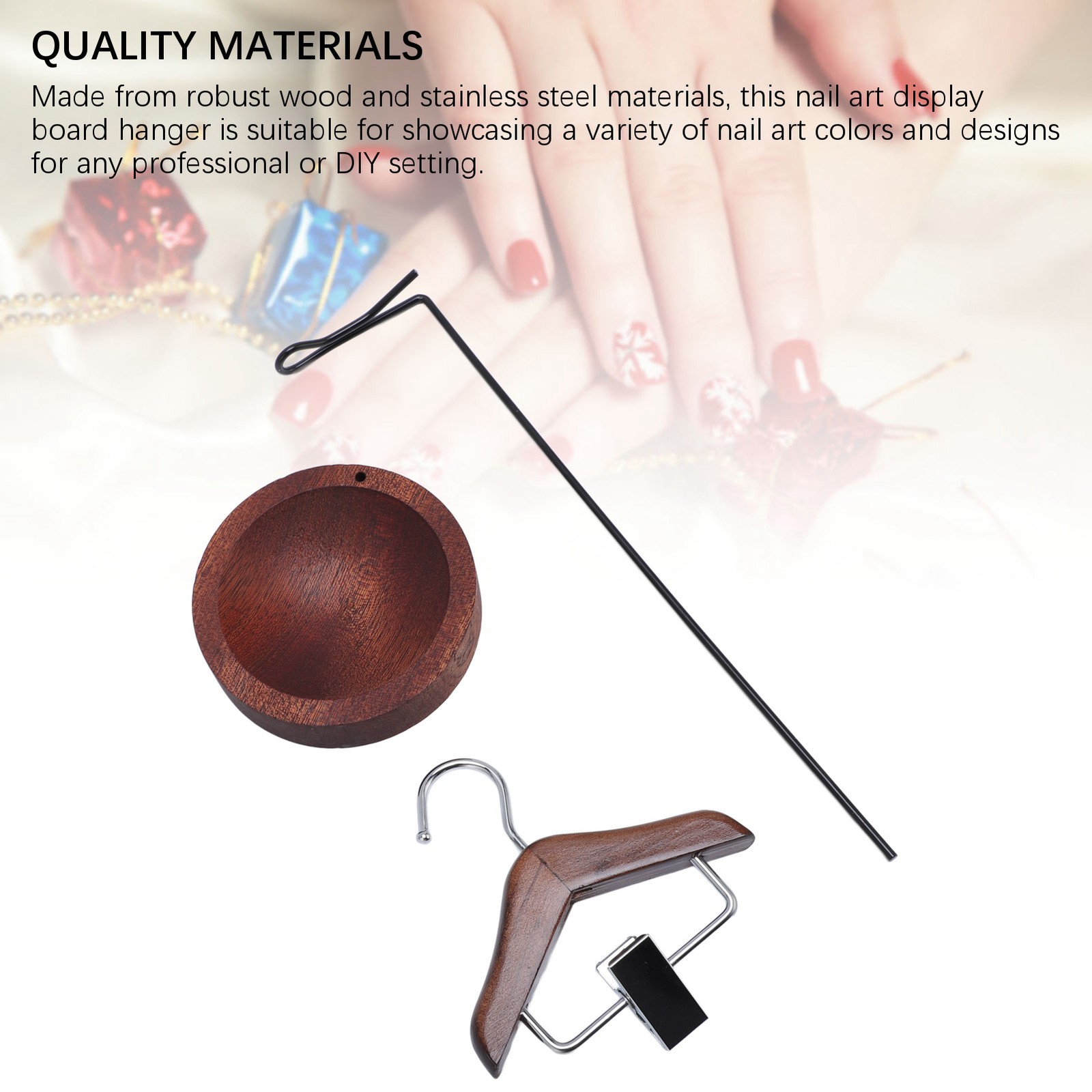 Nail Art Color Card Display Stand Elegant For Nail Studios Wood Easy To Use