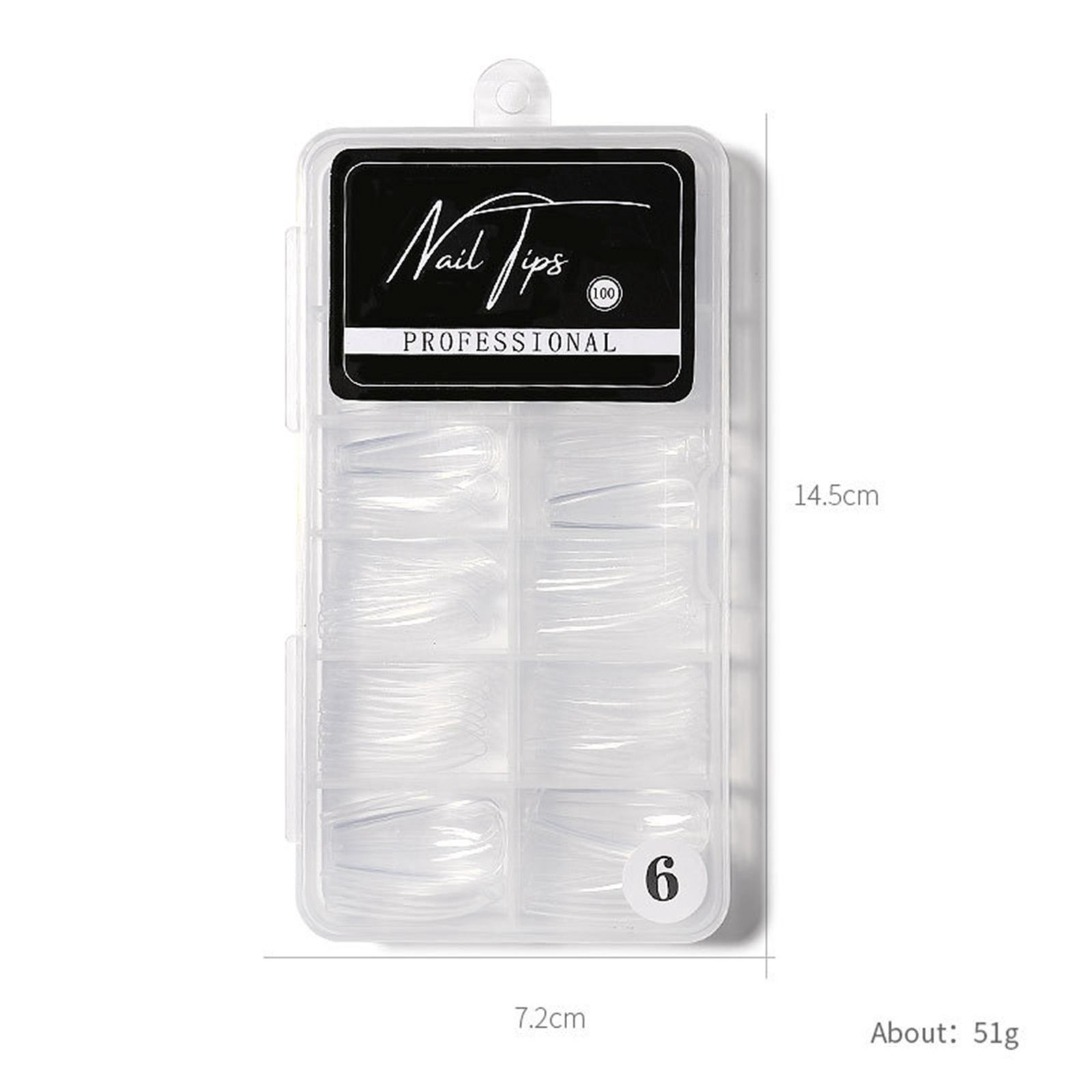 100PCS Fake Nails Tips Clear Acrylic Nail Tips Full Cover Half Cover False LNVA