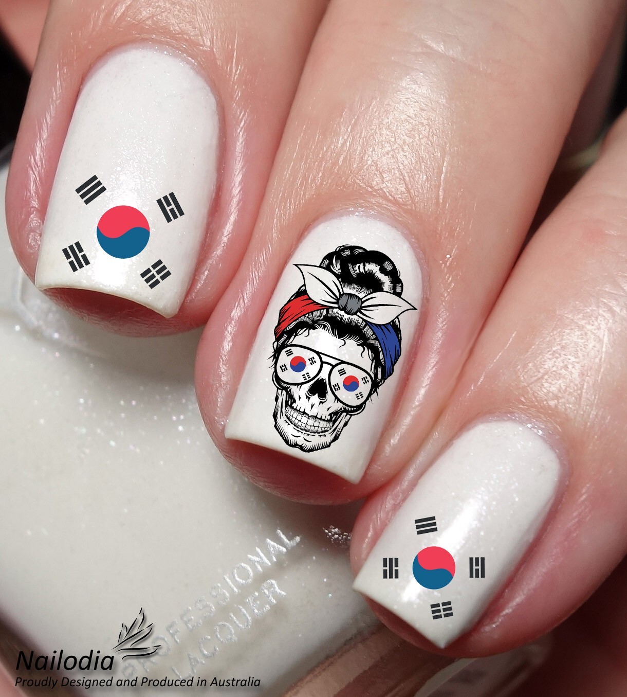 I love South Korea Nail Art Decal Sticker Water Transfer Slider