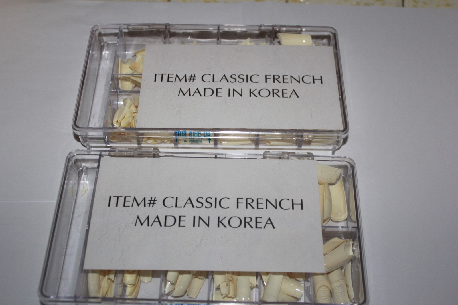 Square Fake False Nails Tips Long Square French Natural Transparent 1000 Pcs