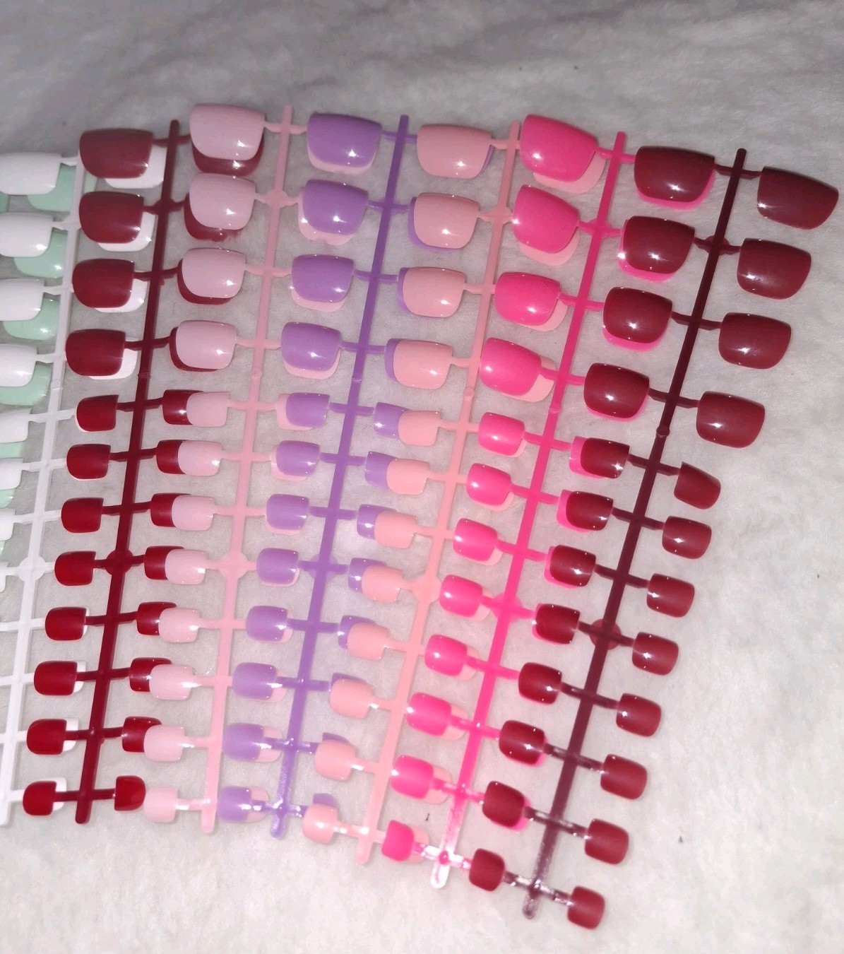 240 Press on Toenails Short Square Full Coverage 12 Sizes Glossy/Matte Fake Nail