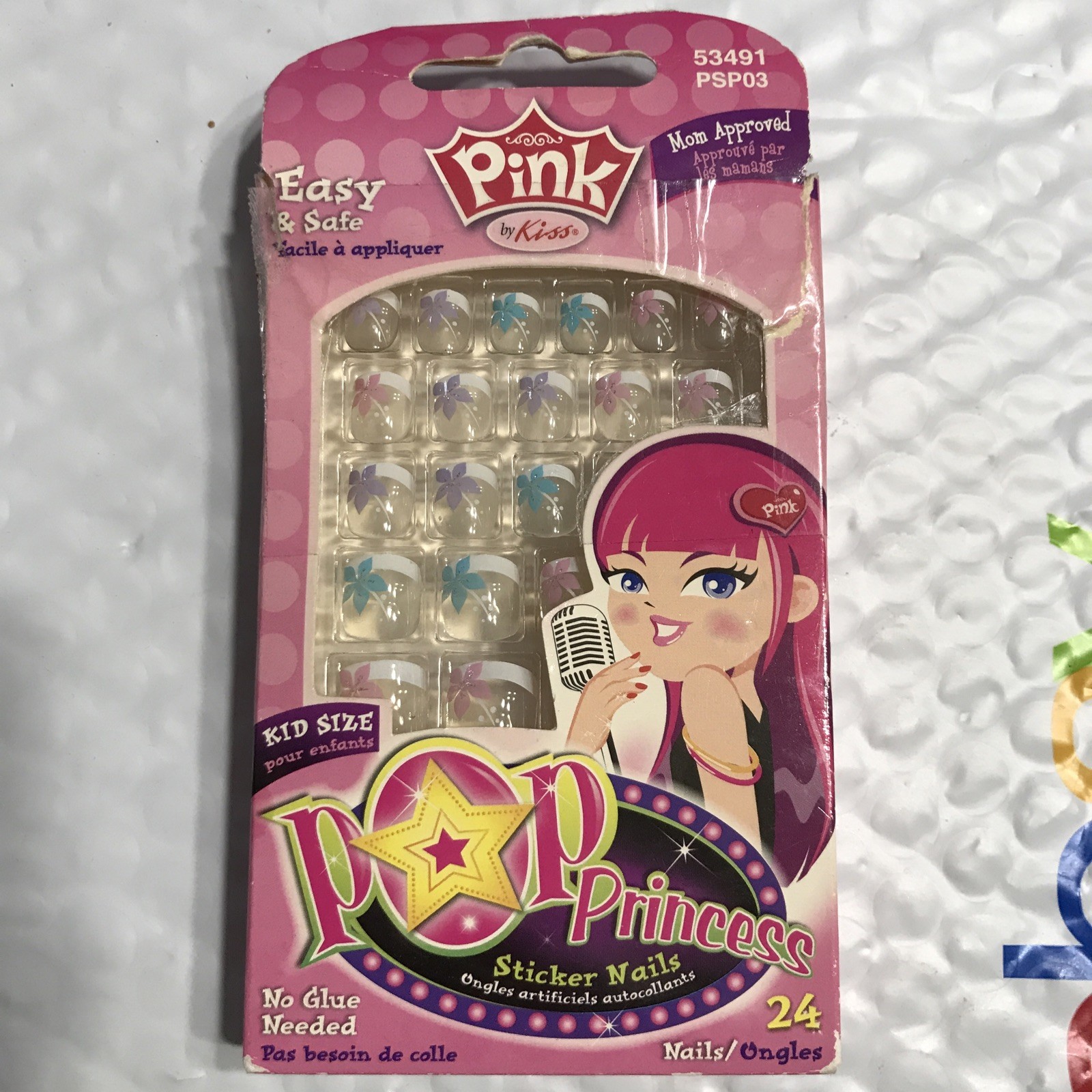 PINK by KISS Pop Princess 24 Sticker Nails 53491 PSP03 unsealed NEW