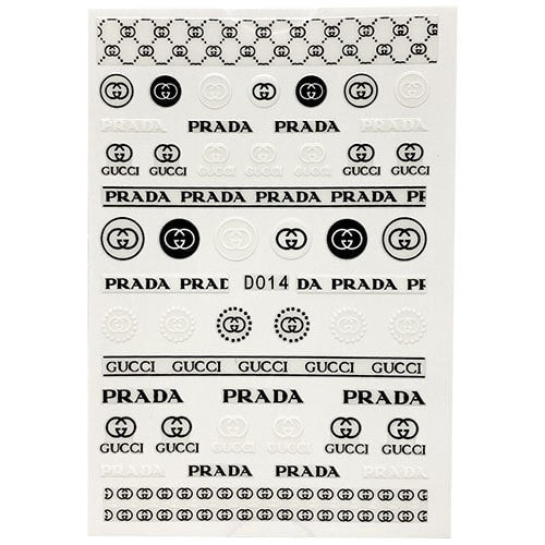 NWT NAIL ART DESIGN SELF-SEAL STICKERS SOLID BLACK & WHITE N°32!