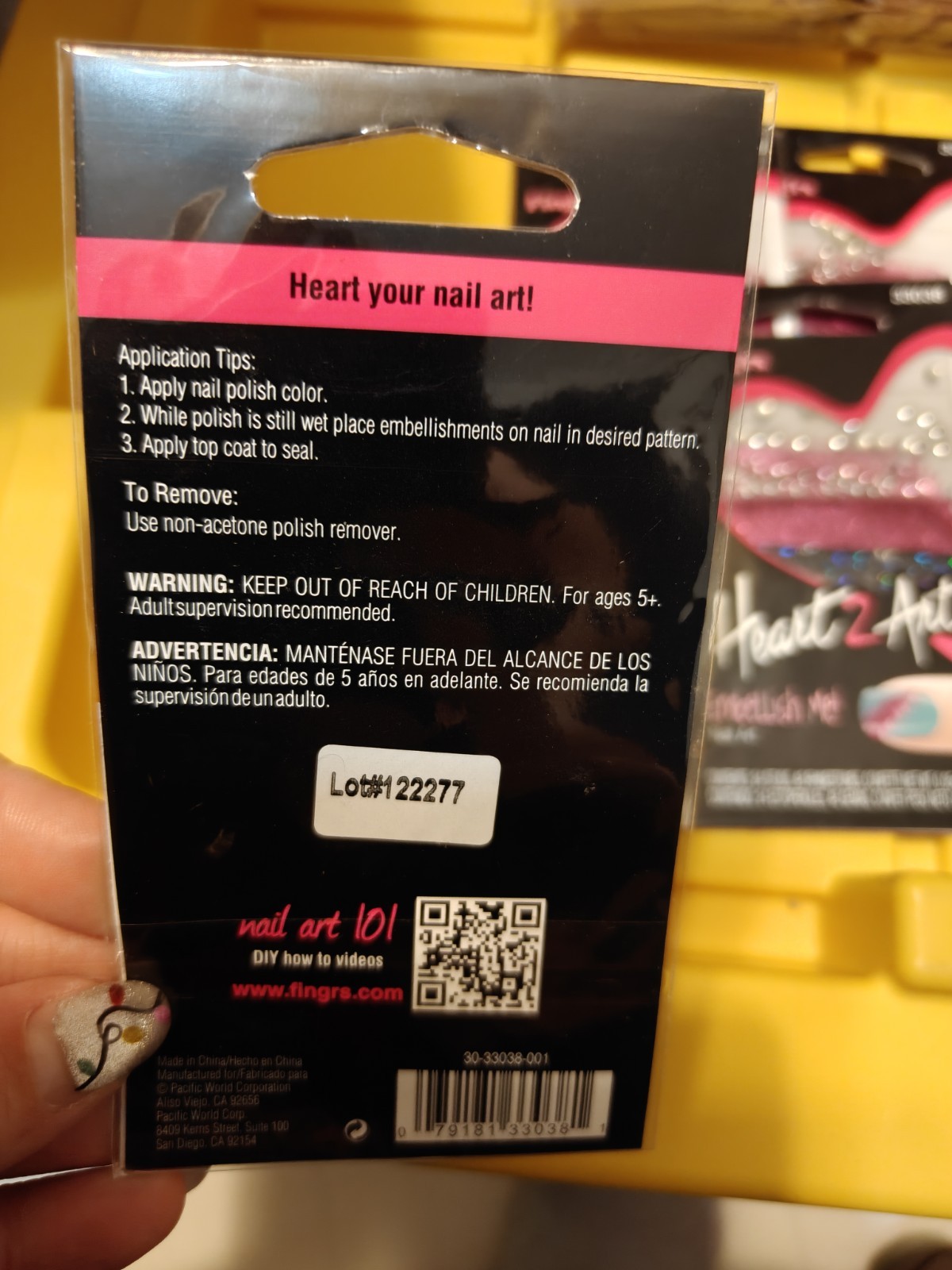 NK2- 6 Packs- Fing’rs Heart 2 Art Nail Art – Style #33038 Embellish Me!