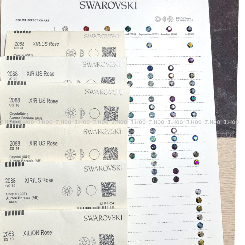 Swarovski 2088 Flat Back Crystal AB Rhinestones Factory Pack 1440pcs Nail Art