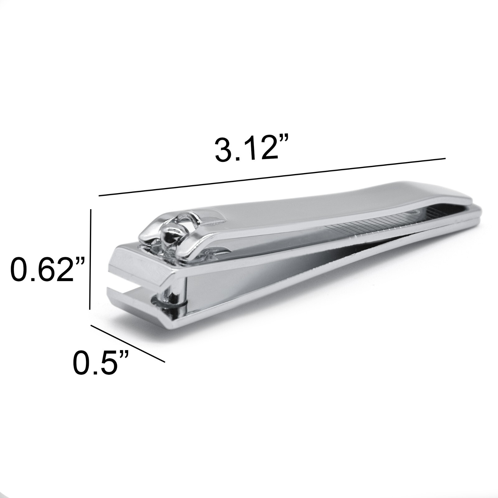 1pc Silver Nail Clipper Finger Toenail Cutter Nail Trimmer Straight Edge