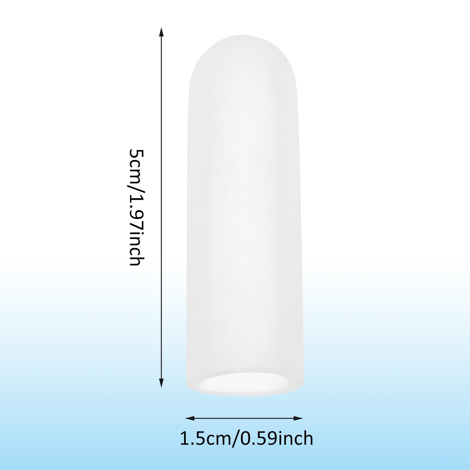 Gel Finger Cots, 10 PCS Protectors Caps Silicone Clear